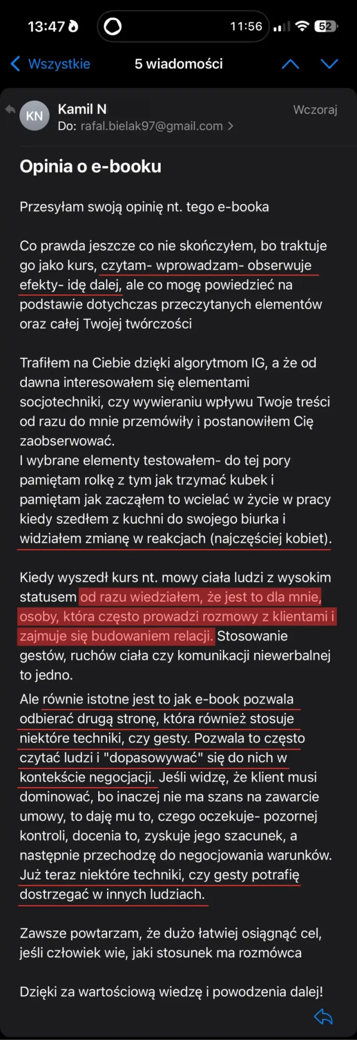 Cała opinia: Kamil N. (30 lat)