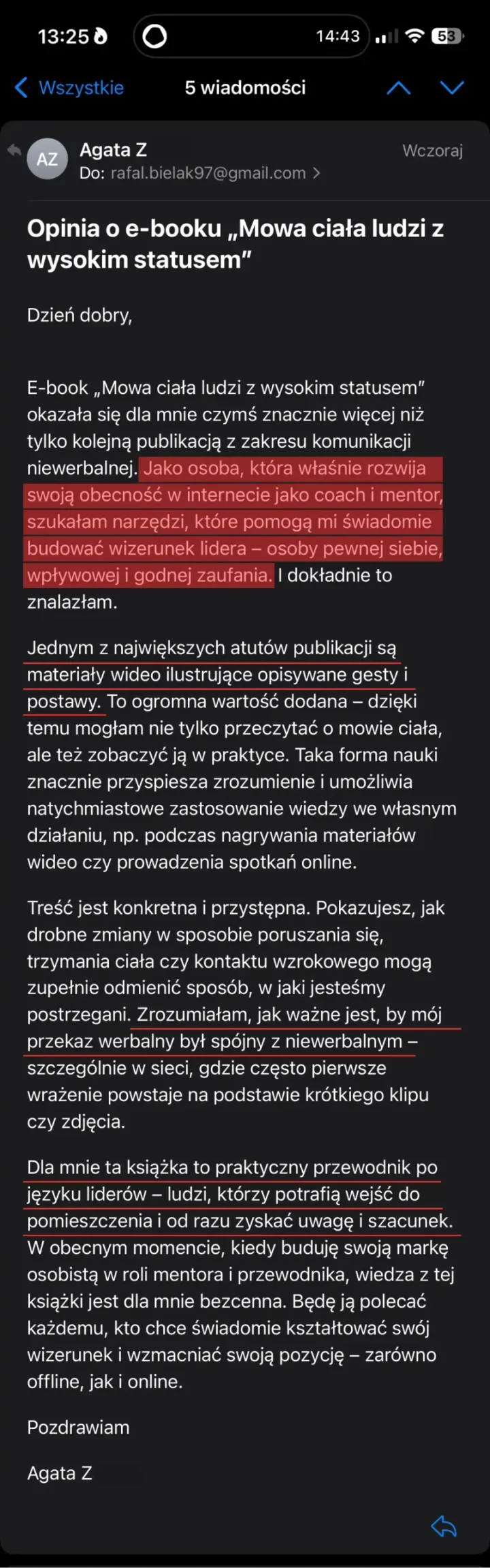Cała opinia: Agata Z. (39 lat)