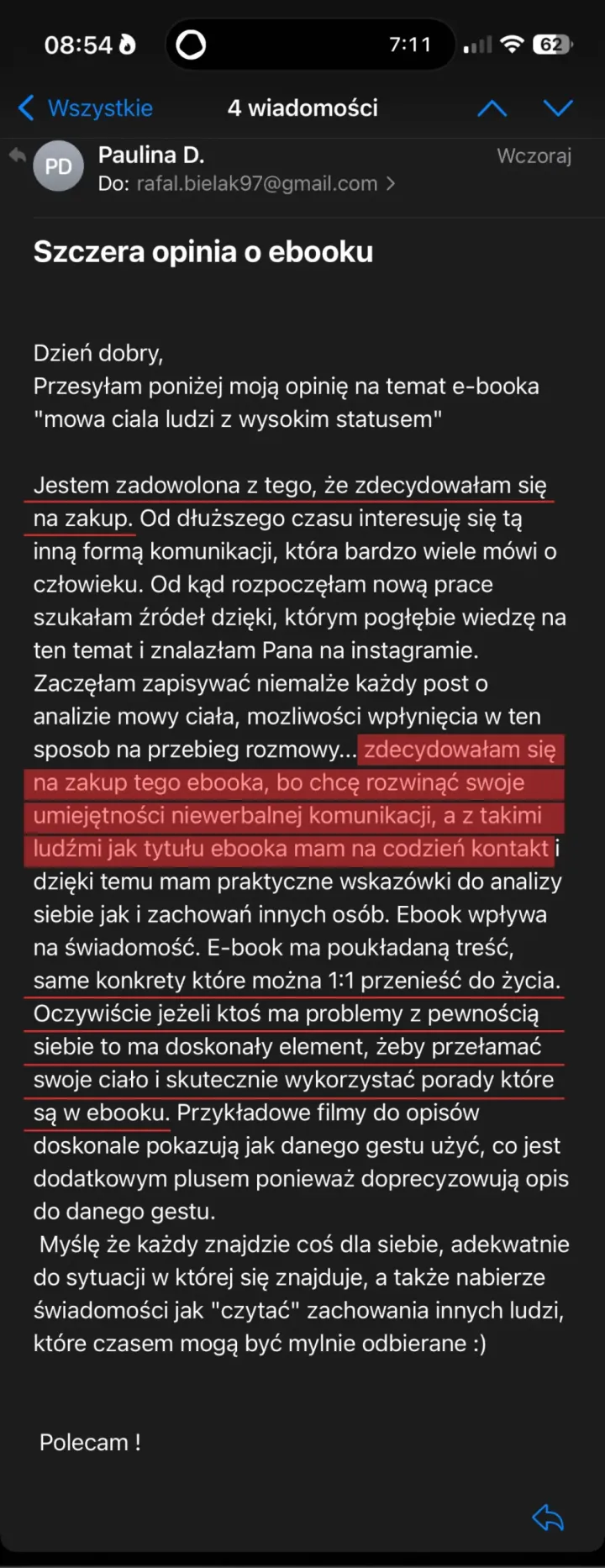 Cała opinia: Paulina D. (27 lat)
